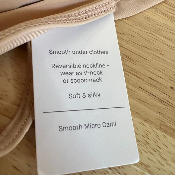 Auden Women's Pearl Tan Micro Cami with Adjustable Straps - Size Small - NWT - Picture 3 of 6